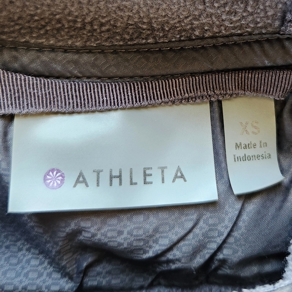Athleta "Down to Town" Down Sweatshirt Jacket Asymmetrical Grey, Women's Size XS - Picture 9 of 12